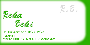 reka beki business card