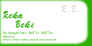 reka beki business card